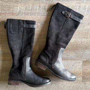 Ugg tall knee high Castile riding boots leather suede zip